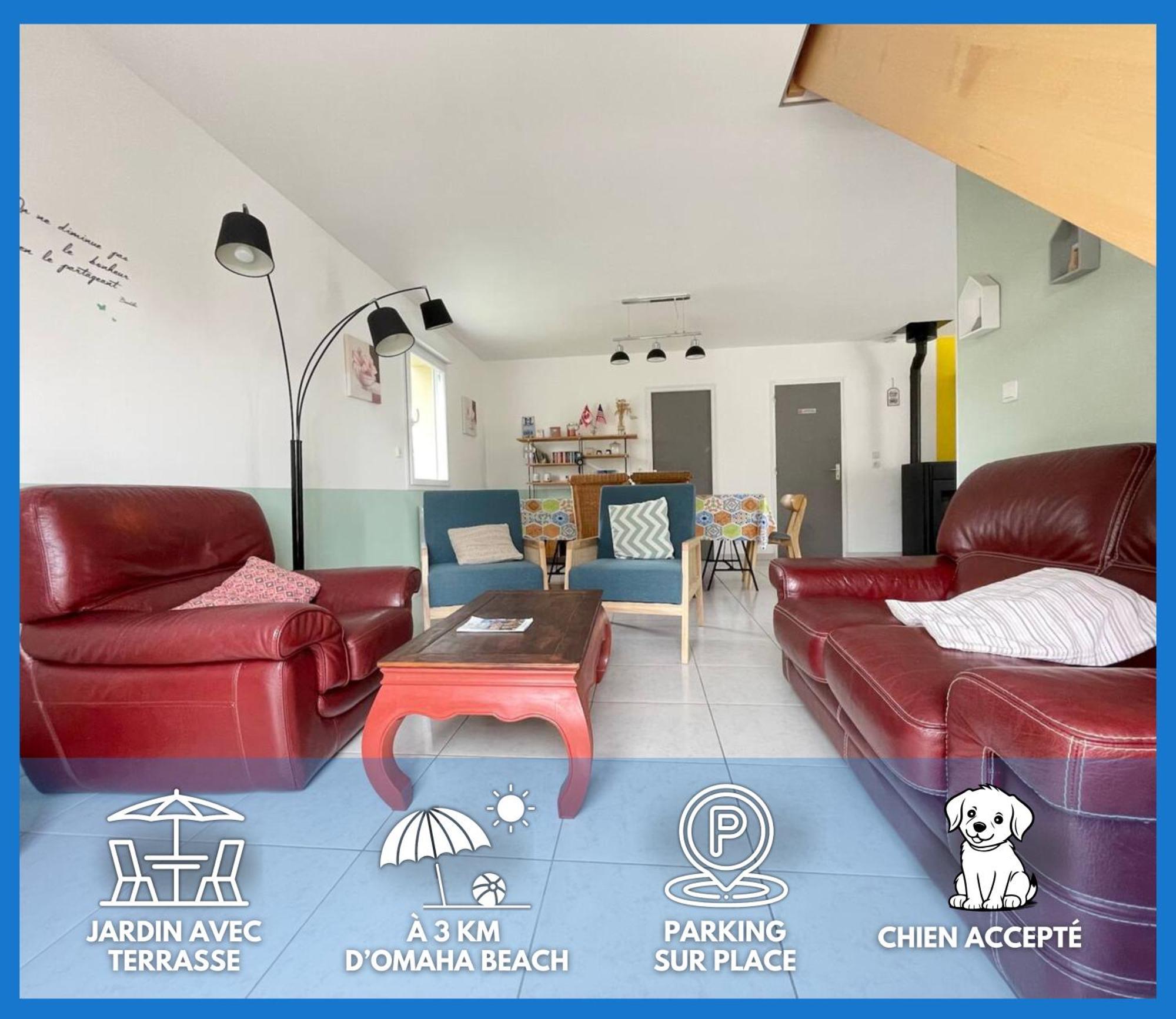 Sweet Omaha Belle Maison Recente Lumineuse Et Cosy Bien Equipee Jardin Clos 15 Mn A Pied Plage Omaha Beach Et Proche De Bayeux & Port En Bessin Сен-Лоран-сюр-Мер Экстерьер фото